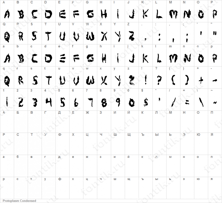 Protoplasm Condensed | Fontik